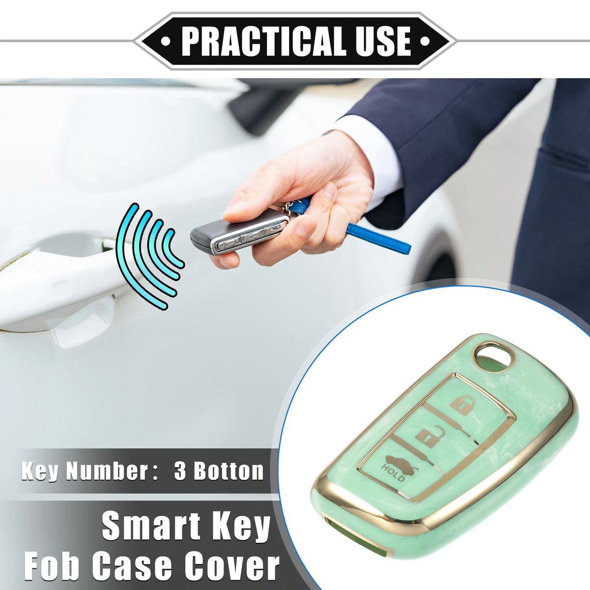 3 x Button Smart Key Fob Case Cover for Nissan Rogue Frontier (2008-2023)