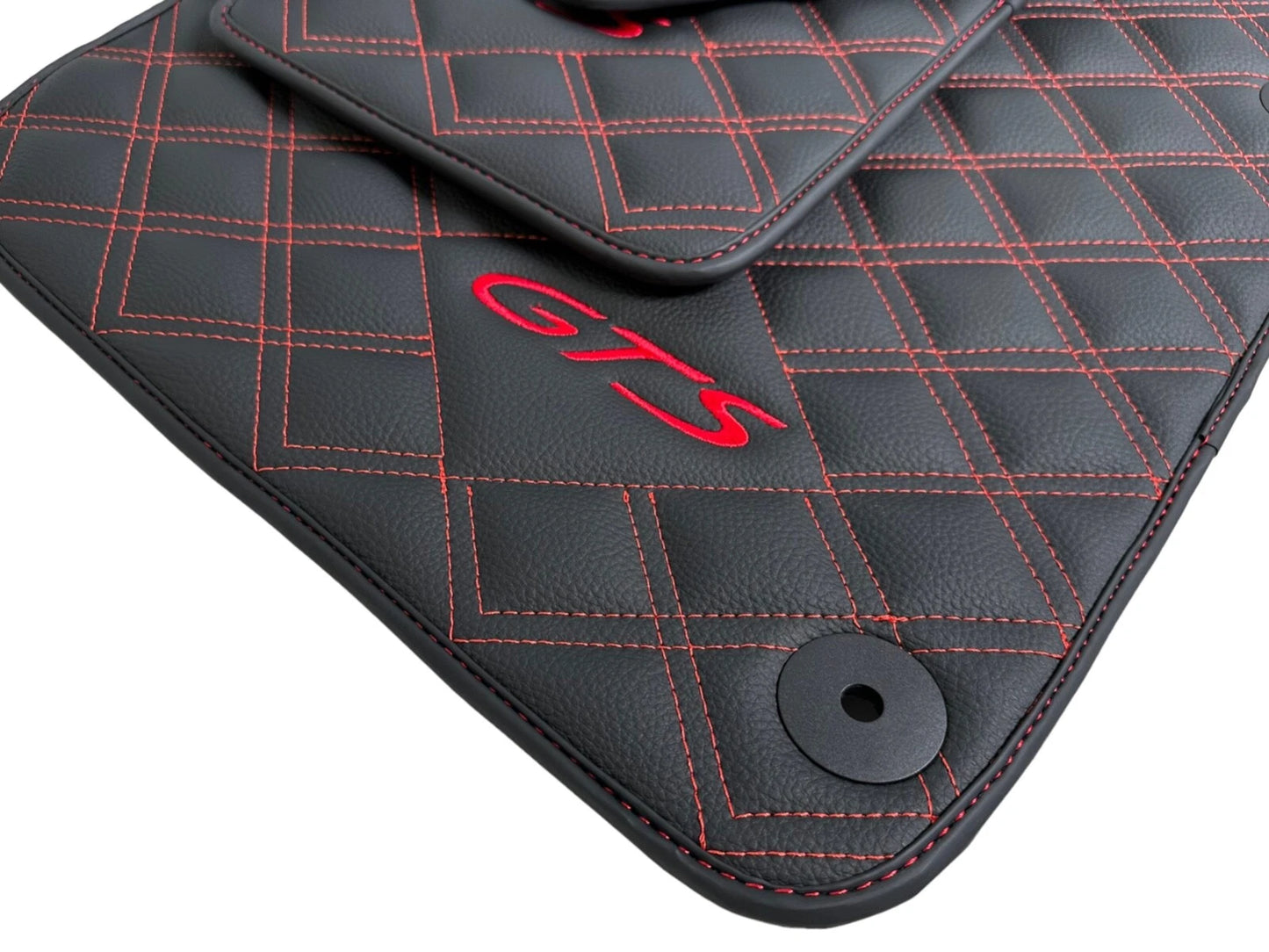 Leather Floor Mats for Porsche Macan GTS 2014-2023 LHD Carpet AutoWin Luxury