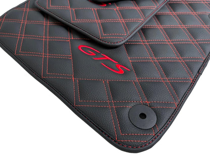 Leather Floor Mats for Porsche Macan GTS 2014-2023 LHD Carpet AutoWin Luxury