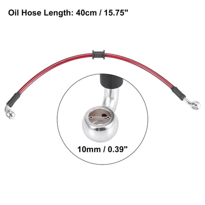 Universal / 40cm / Motorcycle Brake Clutch Oil Hose Line Pipe Hydraulic Red