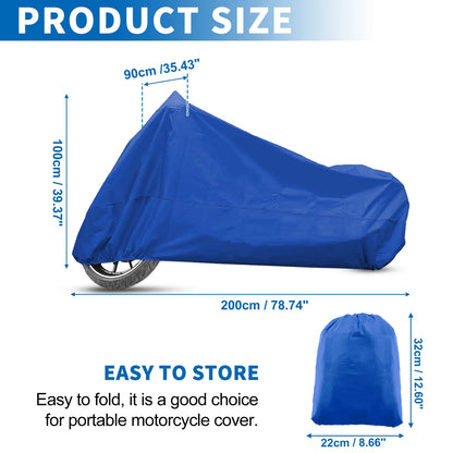 Motorcycle Cover for Universal Scooter Waterproof Blue