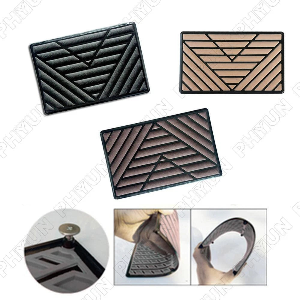 Black PVC Car Foot Mat Repair Pad Carpet Patch Cover 25x15cm Universal