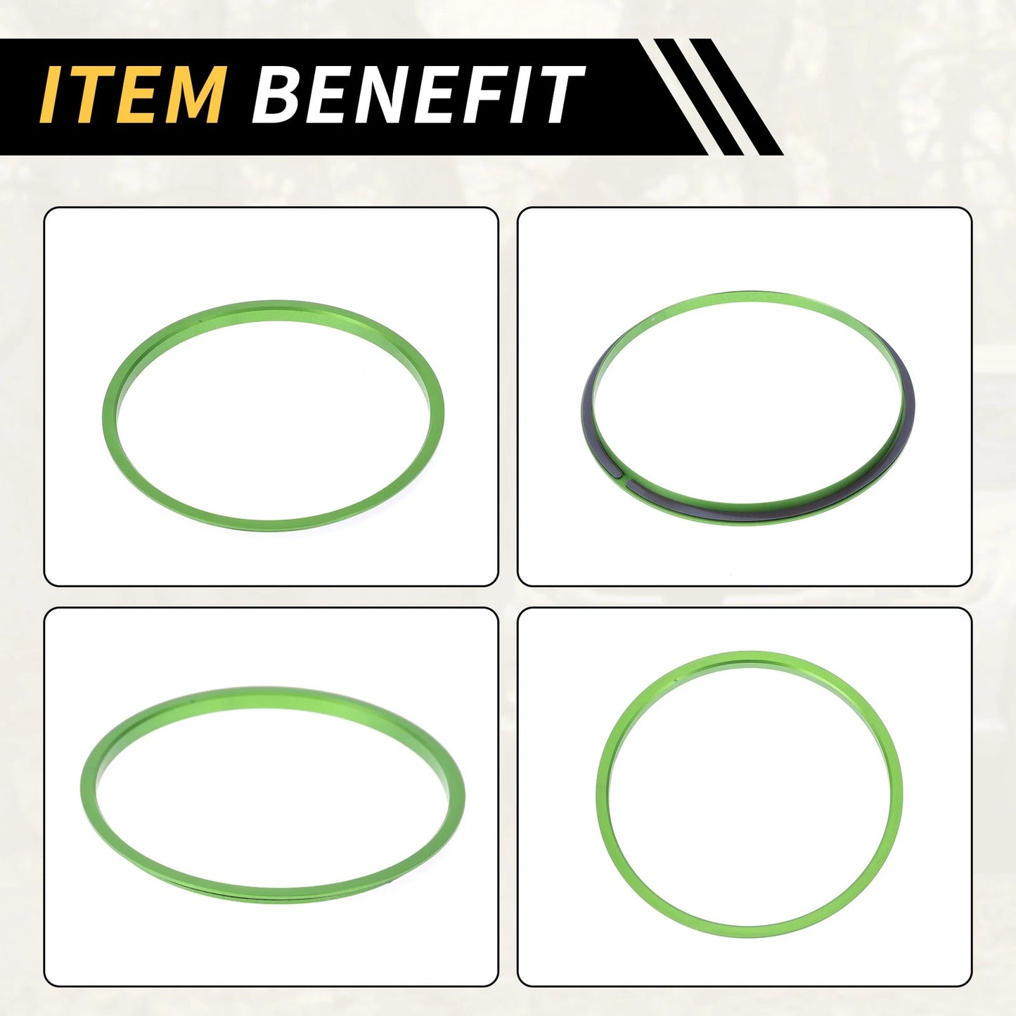 AC Vent Dashboard Decoration Rings for Toyota Tacoma (2016-2021) - 4 Pcs Green