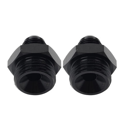 Black Aluminum AN6 Flare to 8AN ORB Male Fitting Adapter w/ O-Rings