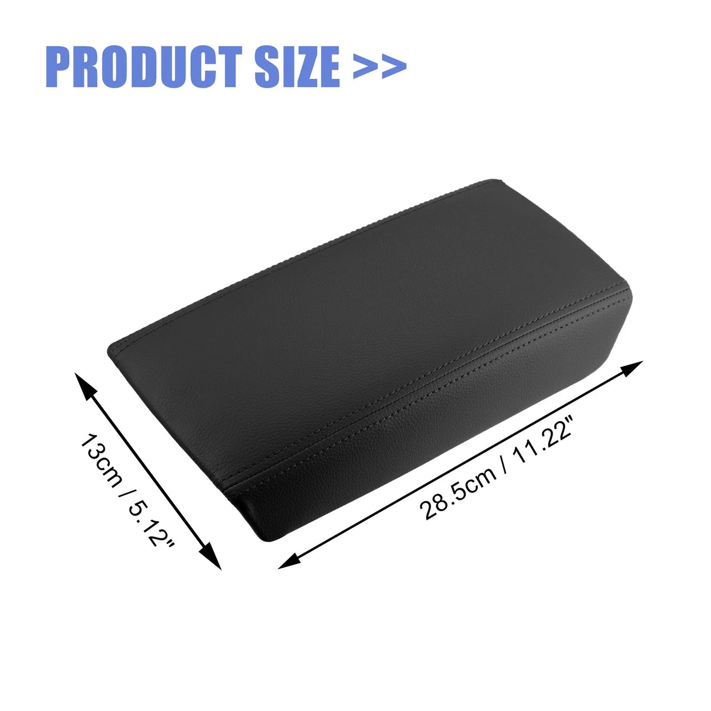 Center Console Lid Armrest Cover for Honda Accord (2003-2007) Faux Leather Black