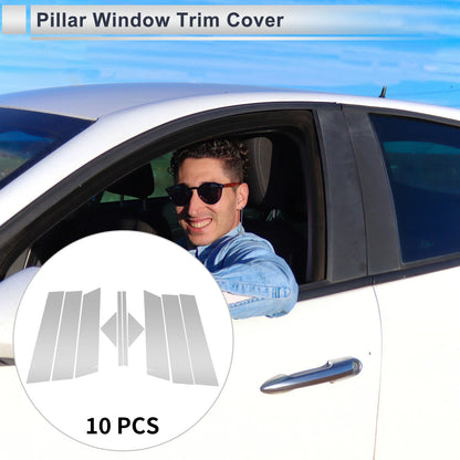 10 Pcs Door Pillar Window Trim for Mazda CX-5 (2012-2016) Silver Tone
