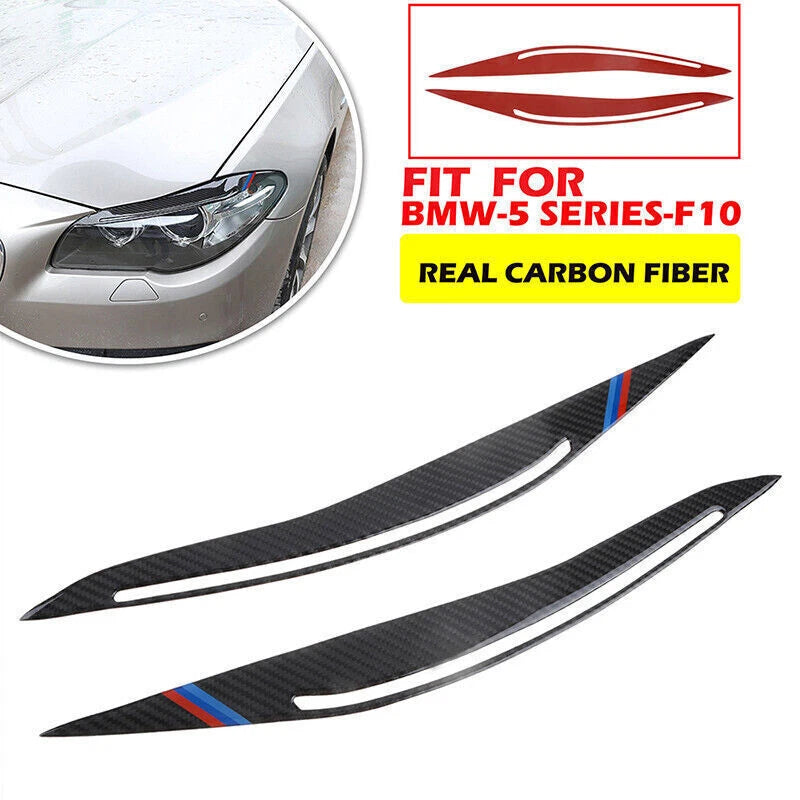 Carbon Fiber Fog Light Eyebrow Cover Trim for BMW 5 Series F10 (2014-2016)