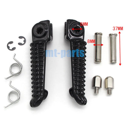 Black Front Footrest Pegs for Yamaha YZF R6R (2005-2011)
