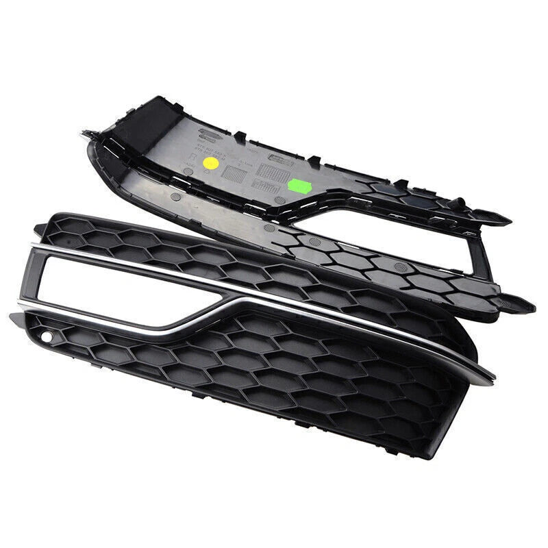 Front Bumper Fog Light Grille Cover 2 x Fits Audi S5 A5 S-Line (2013-2016)
