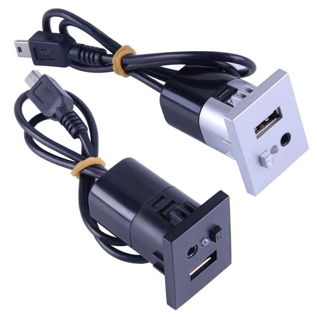 USB Jack 3.5mm Adapter Cable Connector for Car - Installation Socket Extension