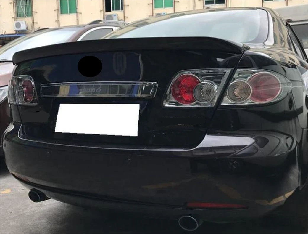 Rear Boot Spoiler Wing for Mazda 6 Sedan 4-Door Glossy Black (2003-2008)