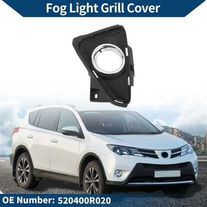1 Pc Front Left Fog Light Grill for Toyota RAV4 (2016-2018) Black