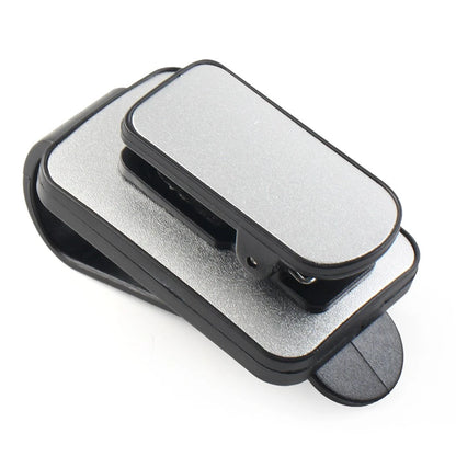 Black & Silver Sun Visor Clip Holder for Reading Glasses & Sunglasses