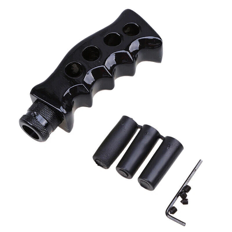5 Speed Black Aluminum Manual Shift Knob for Universal Vehicles