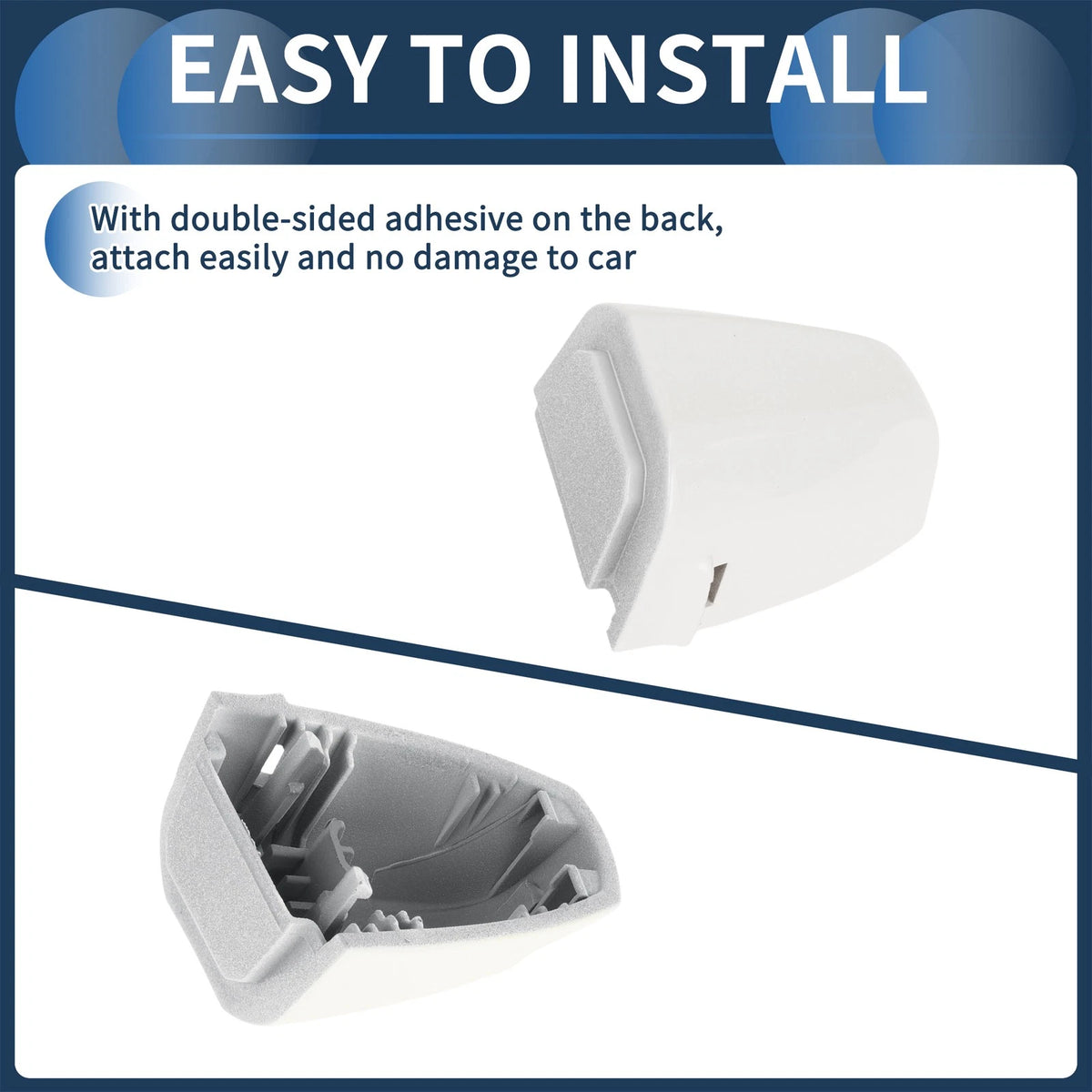 Front Left Door Handle Cover for BMW X1 X2 X5 2015-2018 (2 x White)