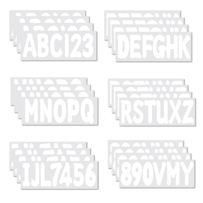 4 x Custom Boat Registration Decal Stickers A-Z & 0-9 White