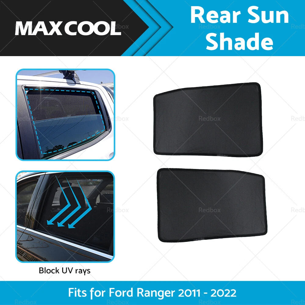Rear Window Sun Shades for Ford Ranger (2011-2022)