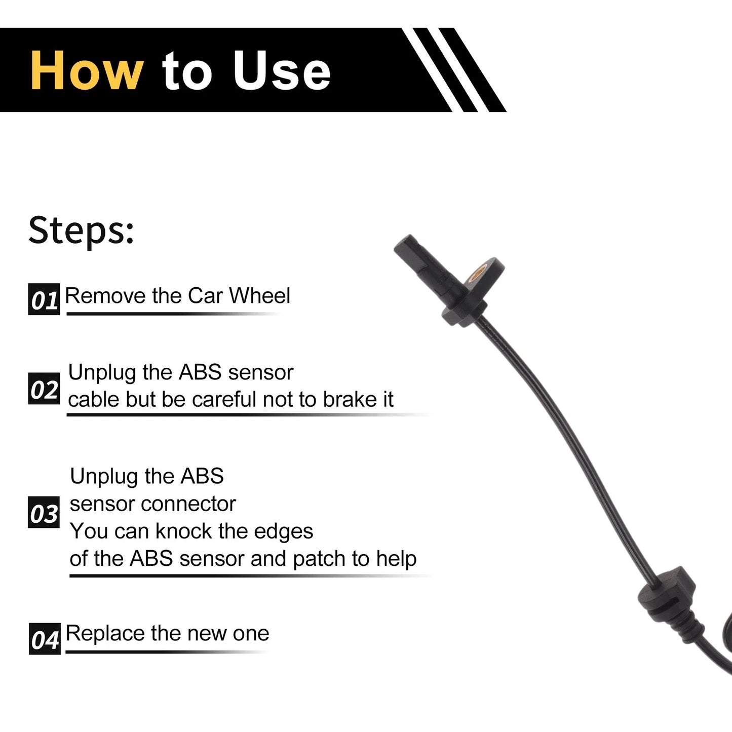 ABS Wheel Speed Sensor for Honda Jade (2015-2020) 1 Pcs Rear Left