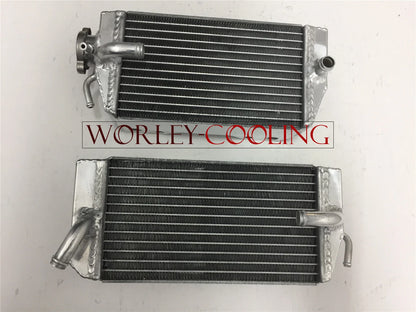 Aluminum Radiator + White Silicone Hose for Honda CRF450R (2002-2004)