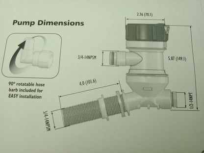 Bait Tank for Boat Complete 40 LT with Rule Pump, Hoses & Livewell Fittings