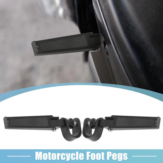 1 Pair Foot Pegs 360 Rotate Aluminum Alloy Black 25mm 32mm for Motorcycle