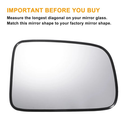 Left Right Side White Mirror Glass w/ Back Heated for Honda CR-V (2017-2023)