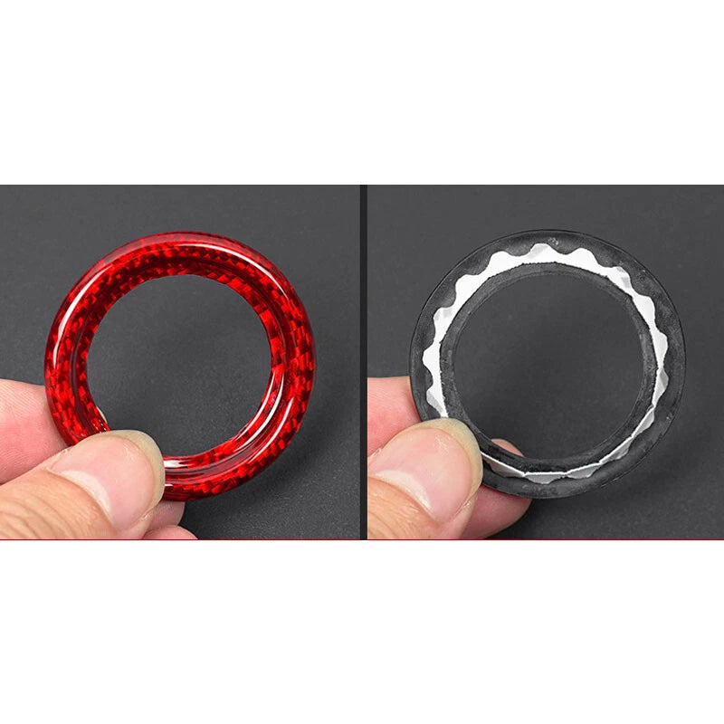 Carbon Fiber Engine Start Buttons Cover Ring Trim fit For Corvette C8 2020-2024