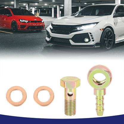 8mm Banjo Hose Barb Bolt Fittings Banjo Bolt Washer for Motorcycle Car