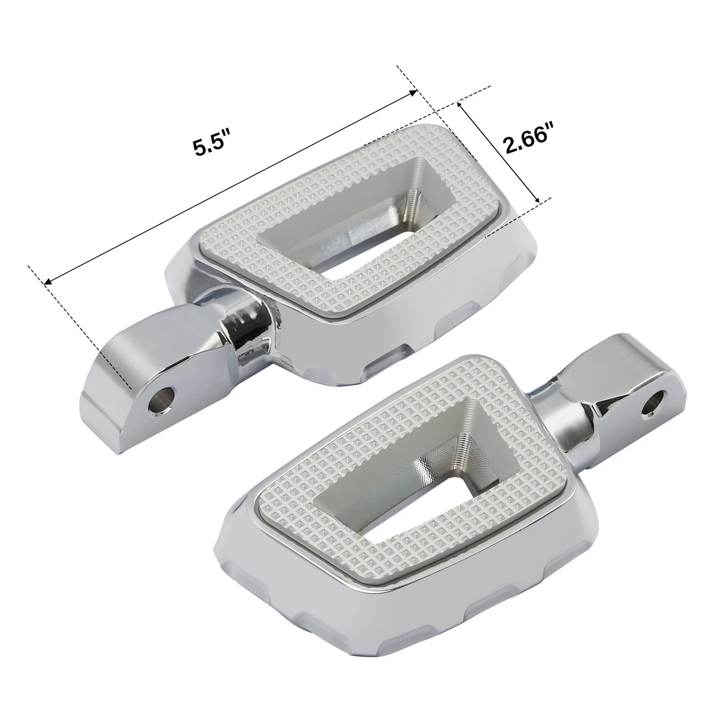 Chrome Passenger Footpegs for Harley Street Fat Bob 2018-2025