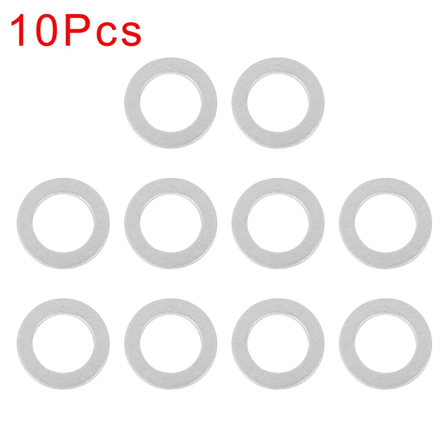 10 x M14 Silver Tone Oil Drain Plug Gaskets for Honda (94109-14000)