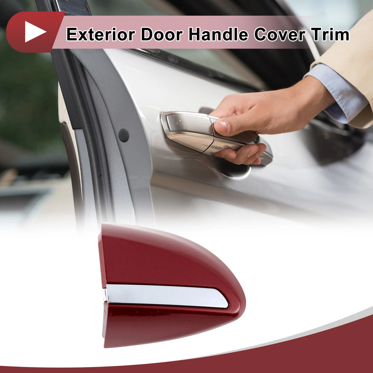 Red Exterior Door Handle Cover Trim for Toyota Corolla (2014-2018)