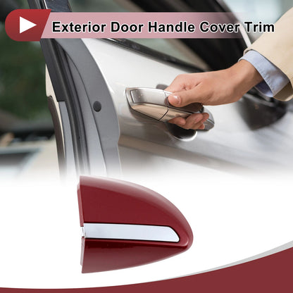 Red Exterior Door Handle Cover Trim for Toyota Corolla (2014-2018)