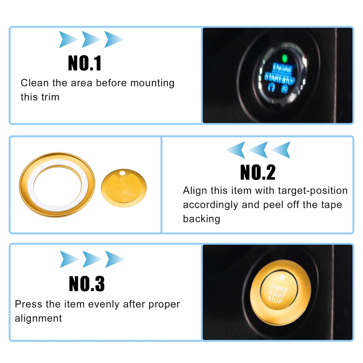 Aluminum Alloy Push to Start/Stop Button Cover for Ford Explorer (2020-2023)
