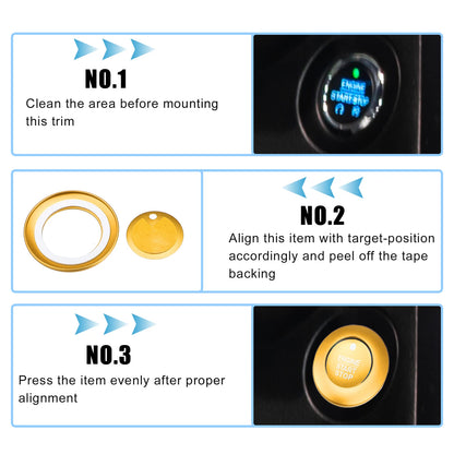 Aluminum Alloy Push to Start/Stop Button Cover for Ford Explorer (2020-2023)