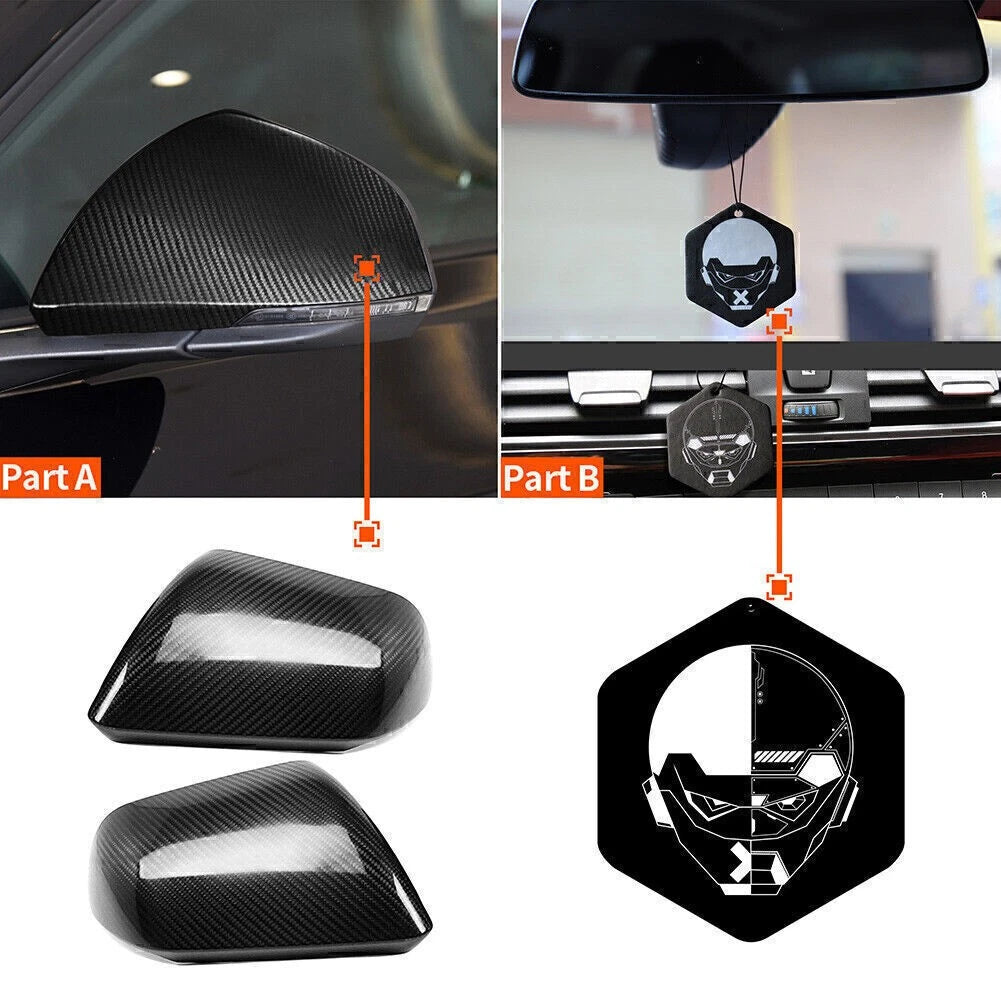 Real Carbon Fiber Side Mirror Covers for 2015-2020 Ford Mustang (2015-2020)