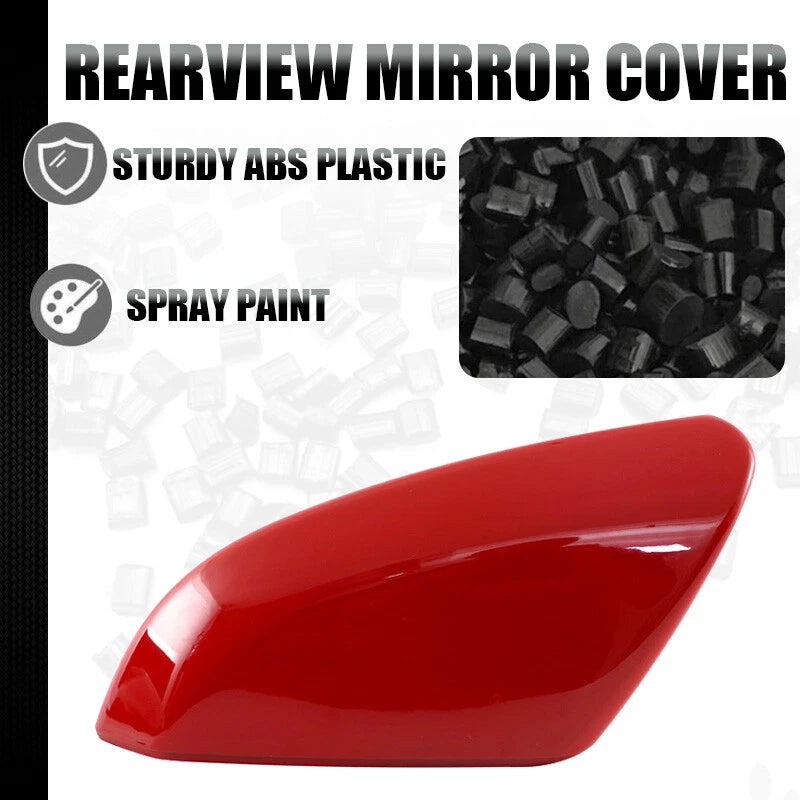 Left Driver Side Side Mirror Cap Cover for HONDA CIVIC 2016-2021 Red
