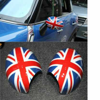 Union Jack Side Mirror Cover Cap Manual Folding For MINI Cooper R55 R60 R56