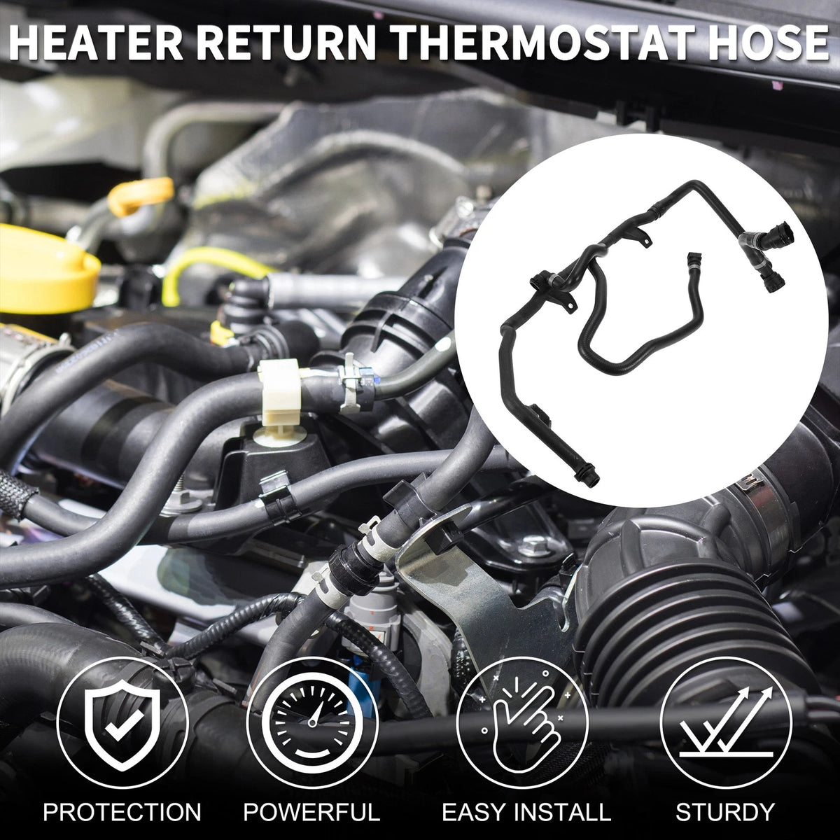 Heater Return Thermostat Hose for BMW 118i 120i 318i 320i