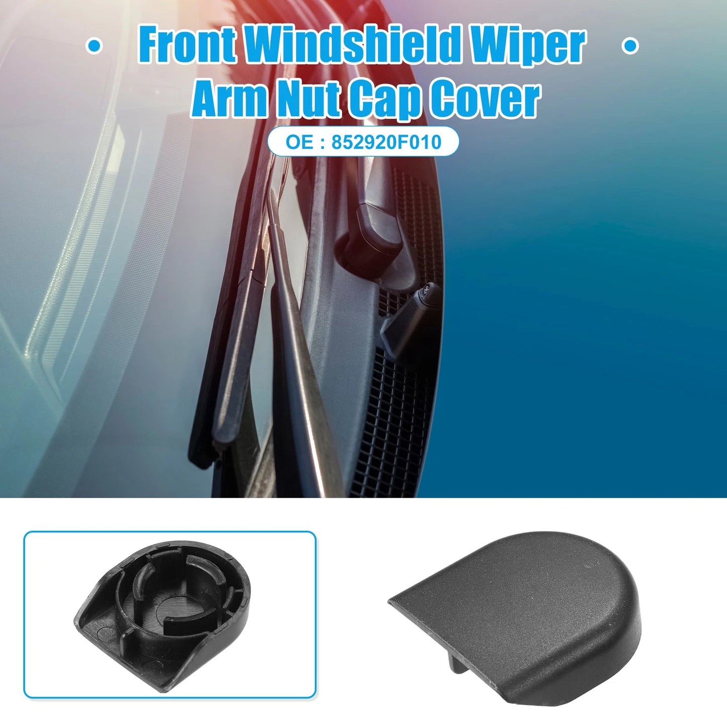 2 x Windshield Wiper Arm Nut Cover Cap for Toyota C-HR (2018–2022)
