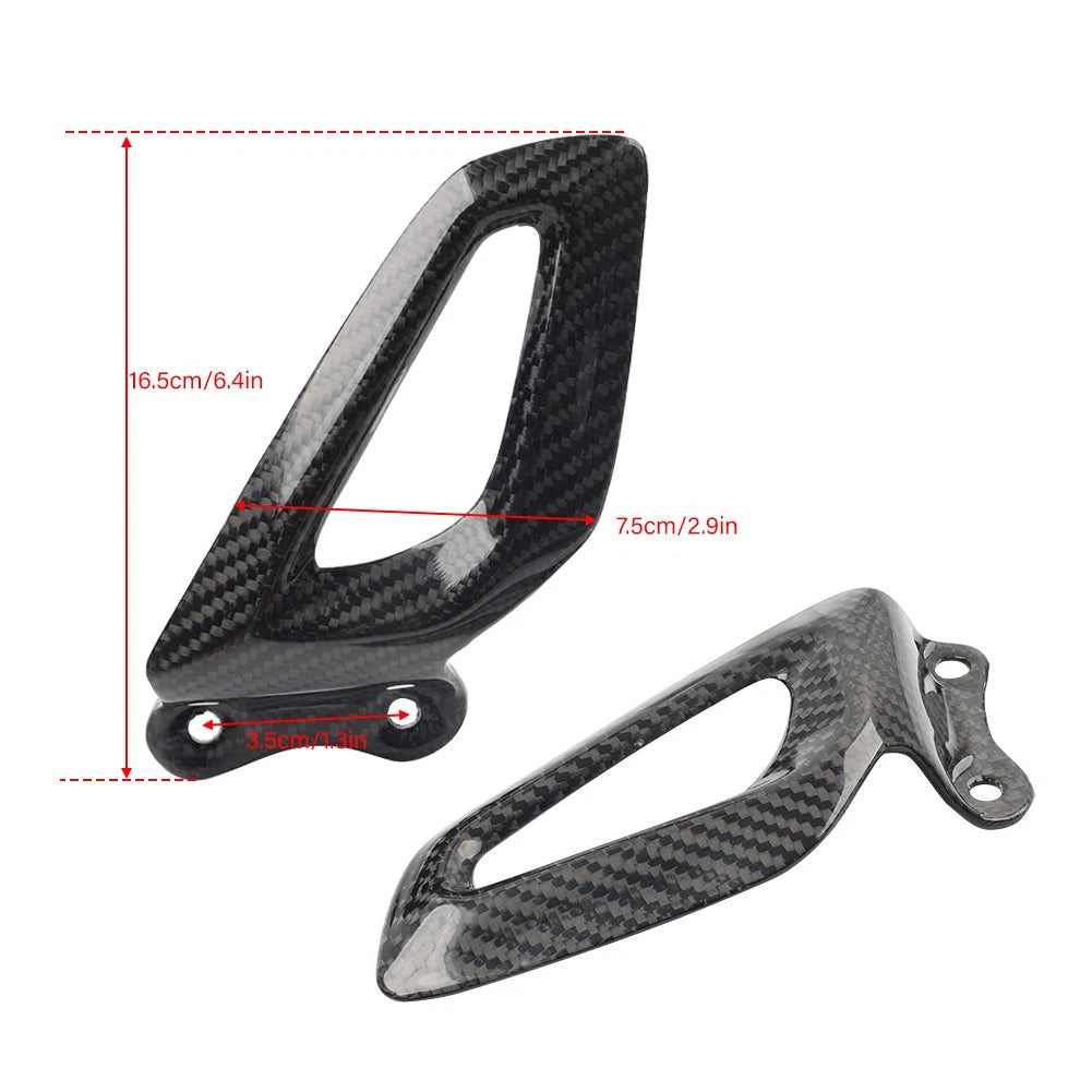 Carbon Fiber Rearset Footrest Plate Heel Guard for BMW S1000RR, M1000RR (2019-2024)
