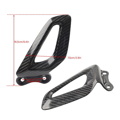 Carbon Fiber Rearset Footrest Plate Heel Guard for BMW S1000RR, M1000RR (2019-2024)