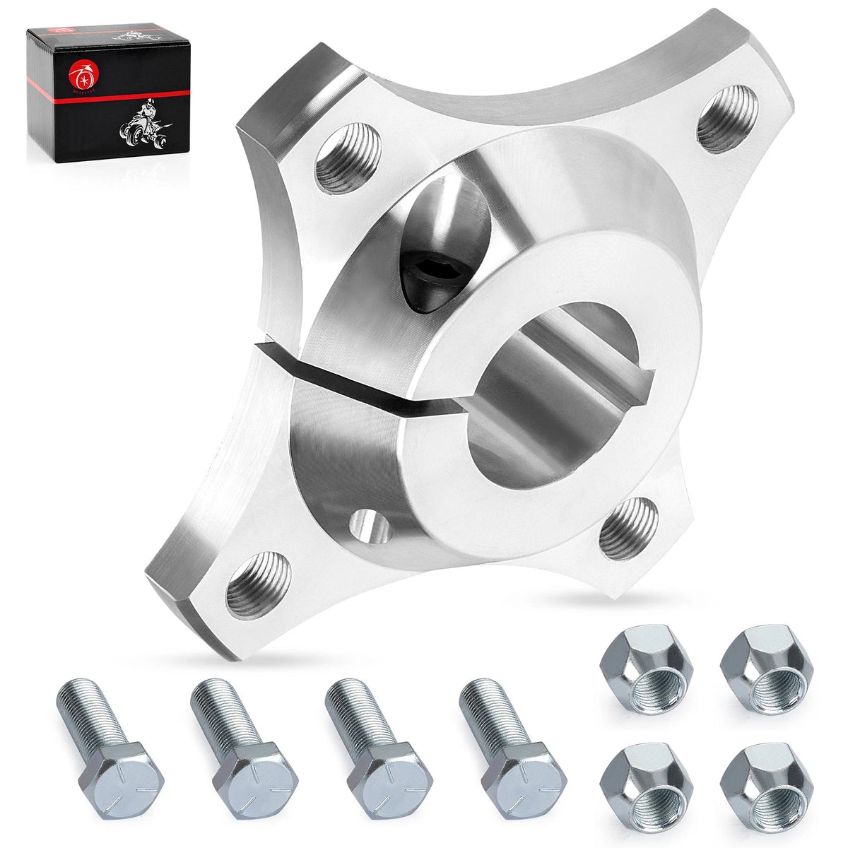 2 x Wheel Hub 1-1/4 Rear 4 x 4 Aluminum for Go Kart