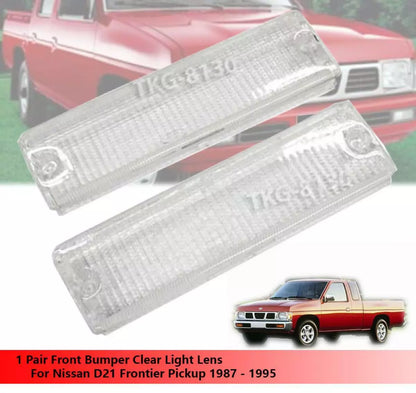 Front Bumper White Light Lens for Nissan D21 (1987-1995)