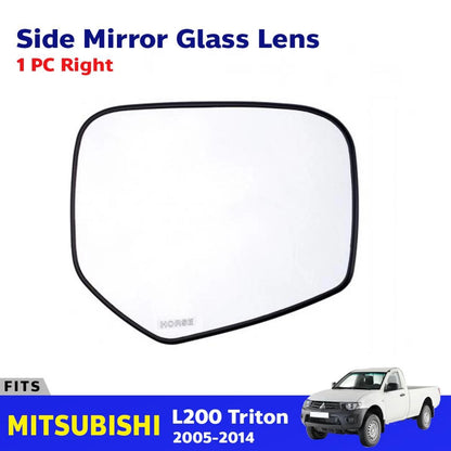 Side Mirror Lens Rear View RH Door Fit For Mitsubishi Triton L200 Pickup 2005-14
