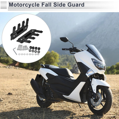 1 Set Fall Side Guard Front Fender Protection Mud Guards Black for Motorcycle