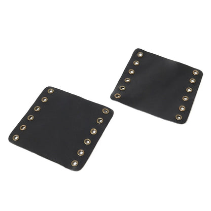 22mm Leather Hand Grip Covers for Universal Motorcycle - Black