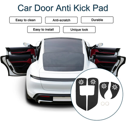 Car Door Anti Kick Pad Sticker Protector for Lexus CT200H (2011-2014) Black