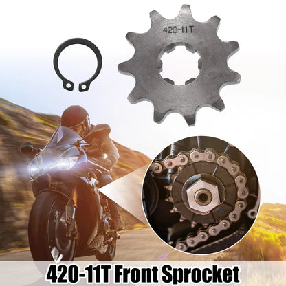 Set 420 11T 17mm Front Engine Sprocket for Dirt Bike Mini Bike