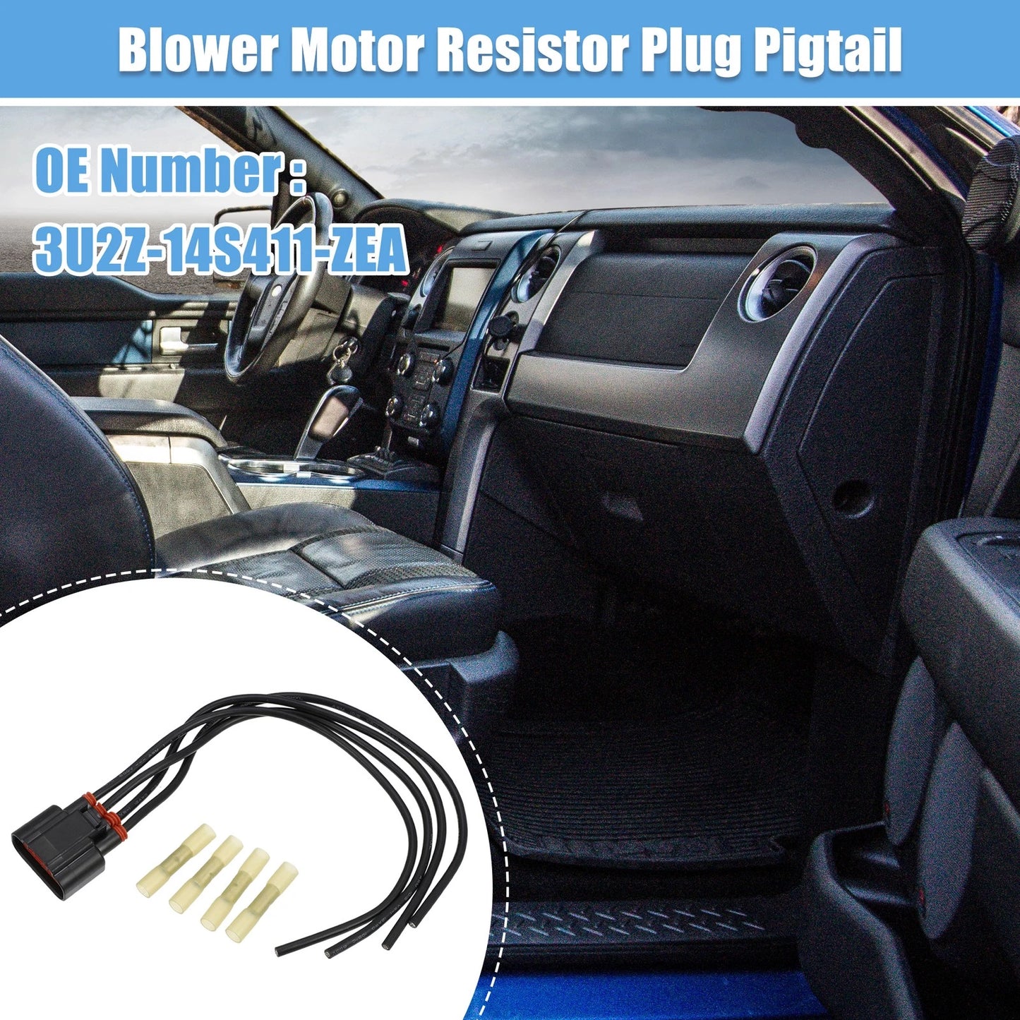 Motor Resistor Repair Connector Plug Harness for Ford (2003-2005)
