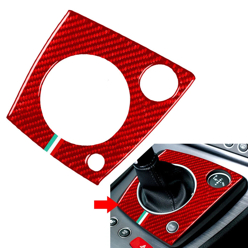 Red Gear Shift Panel Cover Trim for Alfa Romeo 159 Brera Spider (2006-2010)